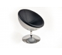 Design Sessel / Stuhl STANLEY - silbern und schwarz - aus ABS und Polyurethan 