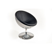 Design Sessel / Stuhl STANLEY - silbern und schwarz - aus ABS und Polyurethan  image pub1
