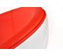 Design Sessel / Stuhl STANLEY - wei&szlig; und rot aus ABS und Polyurethan 