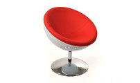 Design Sessel / Stuhl STANLEY - wei&szlig; und rot aus ABS und Polyurethan 