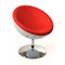 Design Sessel / Stuhl STANLEY - wei&szlig; und rot aus ABS und Polyurethan 