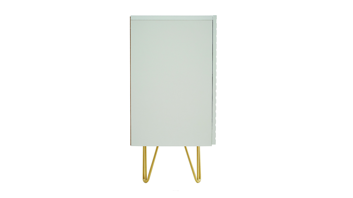 Design-Sideboard wei und vergoldet B160 cm OZEN