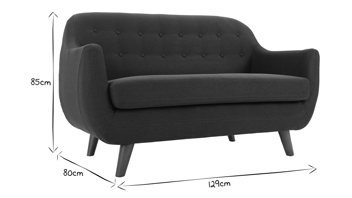Design-Sofa 2 Pltze Blau YNOK