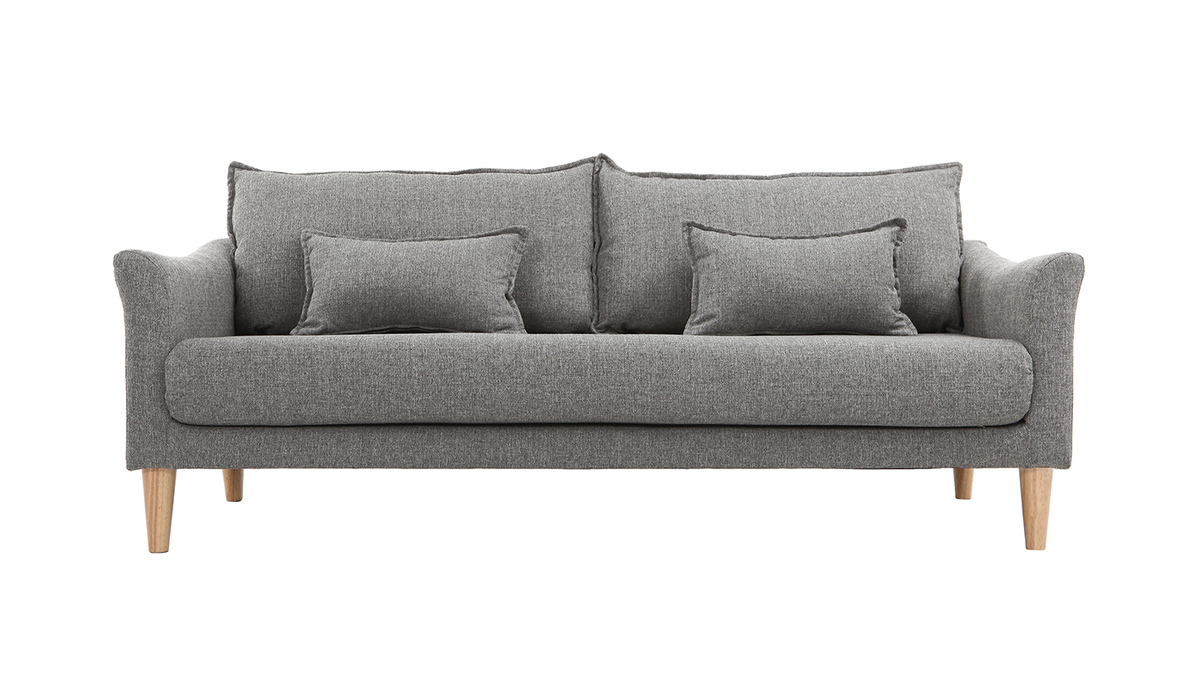 Design-Sofa 3 Pltze Grau KATE