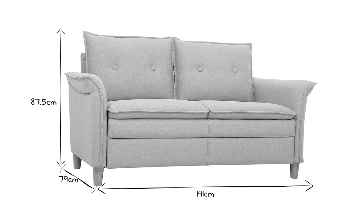 Design-Sofa aus Samt Petrolblau 2 Pltze CLIFF