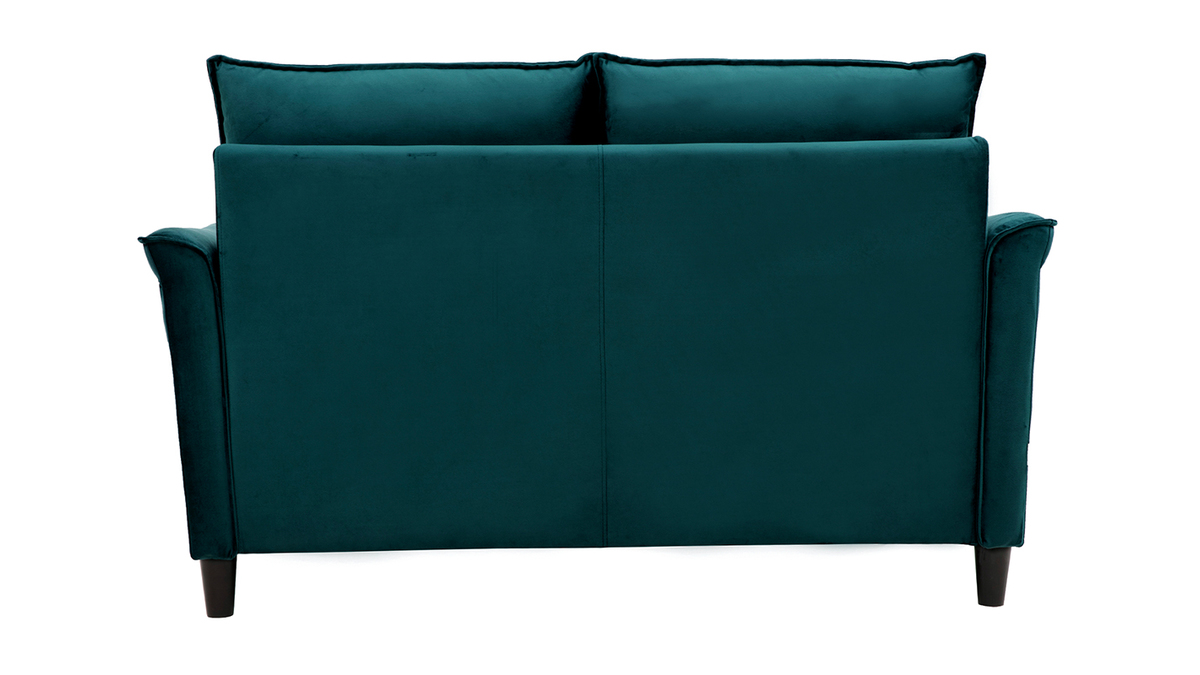 Design-Sofa aus Samt Petrolblau 2 Pltze CLIFF
