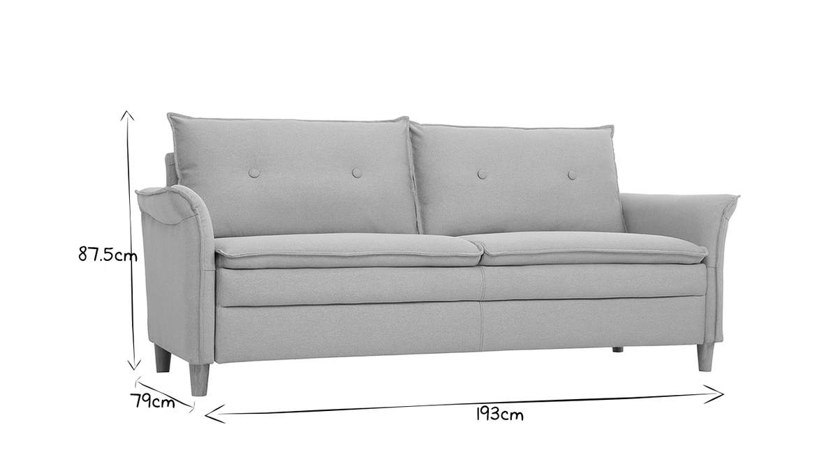 Design-Sofa aus Samt Petrolblau 3 Pltze CLIFF