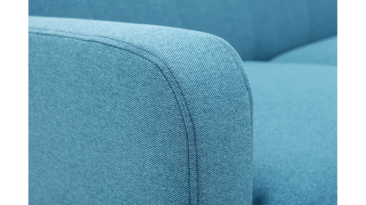 Design-Sofa skandinavisch blaugrner Stoff 2-Sitzer LUNA