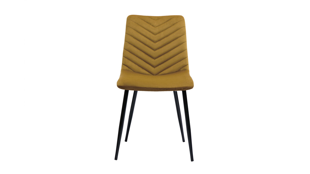 Design-Sthle aus bronzefarbenem Samt und schwarzem Metall (2er-Set) PUMPKIN