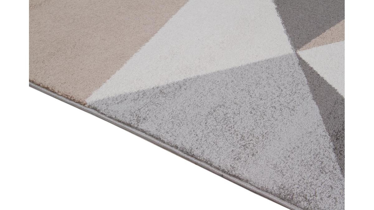 Design-Teppich wei, beige und grau 160 x 230 cm TAPEZI