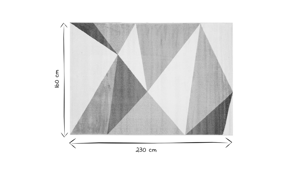 Design-Teppich wei, beige und grau 160 x 230 cm TAPEZI