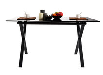 Esstisch ALEXA design Hartglas schwarz