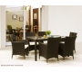 Gartensitzgruppe ANGUILLA � 6 Gartenst&uuml;hle � 1 Gartentisch � Farbe : schwarz