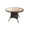 Gartensitzgruppe BAHAMAS � 4 Gartenst&uuml;hle � 1 Gartentisch � Farbe : Kakao