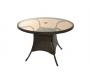 Gartensitzgruppe BAHAMAS � 4 Gartenst&uuml;hle � 1 Gartentisch � Farbe : Kakao