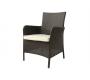 Gartensitzgruppe BAHAMAS � 4 Gartenst&uuml;hle � 1 Gartentisch � Farbe : Kakao