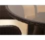 Gartensitzgruppe BAHAMAS � 4 Gartenst&uuml;hle � 1 Gartentisch � Farbe : Kakao