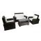 Gartensitzgruppe BORA BORA � 2 Sessel, 1 zweisitzige Couch & 1 Couchtisch � Farbe : Kakao