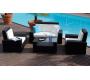 Gartensitzgruppe BORA BORA � 2 Sessel, 1 zweisitzige Couch & 1 Couchtisch � Farbe : Kakao