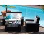 Gartensitzgruppe BORA BORA � 2 Sessel, 1 zweisitzige Couch & 1 Couchtisch � Farbe : Kakao