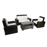 Gartensitzgruppe BORA BORA � 2 Sessel, 1 zweisitzige Couch & 1 Couchtisch � Farbe : Kakao image pub1