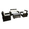 Gartensitzgruppe BORA BORA � 2 Sessel, 1 zweisitzige Couch & 1 Couchtisch � Farbe : Kakao