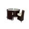 Gartensitzgruppe FIDJI � 4 Gartenst&uuml;hle � 1 Gartentisch � Farbe : Kakao