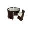 Gartensitzgruppe FIDJI � 4 Gartenst&uuml;hle � 1 Gartentisch � Farbe : Kakao