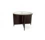 Gartensitzgruppe FIDJI � 4 Gartenst&uuml;hle � 1 Gartentisch � Farbe : Kakao