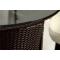 Gartensitzgruppe FIDJI � 4 Gartenst&uuml;hle � 1 Gartentisch � Farbe : Kakao