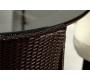 Gartensitzgruppe FIDJI � 4 Gartenst&uuml;hle � 1 Gartentisch � Farbe : Kakao