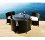 Gartensitzgruppe FIDJI � 4 Gartenst&uuml;hle � 1 Gartentisch � Farbe : schwarz image 1