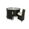 Gartensitzgruppe FIDJI � 4 Gartenst&uuml;hle � 1 Gartentisch � Farbe : schwarz