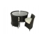 Gartensitzgruppe FIDJI � 4 Gartenst&uuml;hle � 1 Gartentisch � Farbe : schwarz