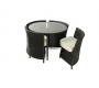 Gartensitzgruppe FIDJI � 4 Gartenst&uuml;hle � 1 Gartentisch � Farbe : schwarz image 3