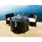 Gartensitzgruppe FIDJI � 4 Gartenst&uuml;hle � 1 Gartentisch � Farbe : schwarz image pub1