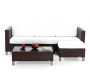 Gartensitzgruppe HAWAI � 2 Ecksessel & 1 Mittelsessel, 1 Couchtisch & 1 Ottoman � Farbe Kakao