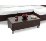 Gartensitzgruppe HAWAI � 2 Ecksessel & 1 Mittelsessel, 1 Couchtisch & 1 Ottoman � Farbe Kakao