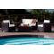 Gartensitzgruppe TAHITI � 2 Sessel, 1 zweisitzige Couch & 1 Couchtisch � Farbe : Kakao