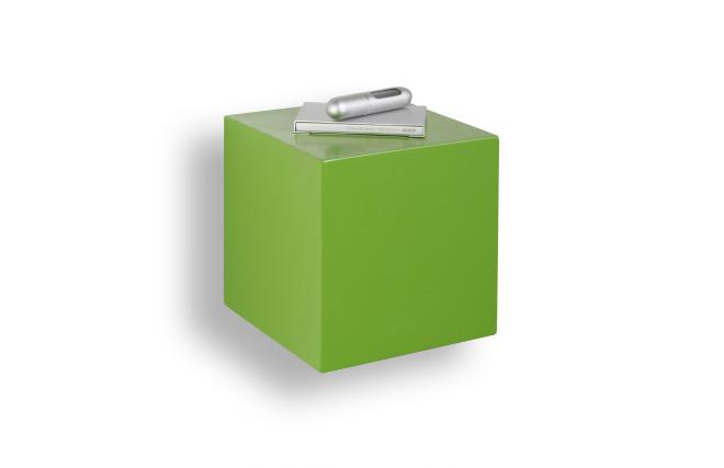 Gr&uuml;nes Designer Wandregal CUBIK
