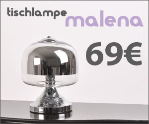 Aktuelle Sonderangebote : Tischlampe aus Spiegelglas und Chrommetall MALENA