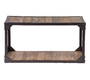 Industrieller Couchtisch aus Metall und massivem Holz ATELIER
