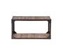 Industrieller Couchtisch aus Metall und massivem Holz ATELIER