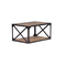Industrieller Couchtisch aus Metall und massivem Holz ATELIER