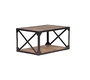 Industrieller Couchtisch aus Metall und massivem Holz ATELIER