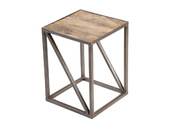 Industrieller Zusatztisch aus massivem Holz und Metall industriel ATELIER