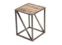 Industrieller Zusatztisch aus massivem Holz und Metall industriel ATELIER