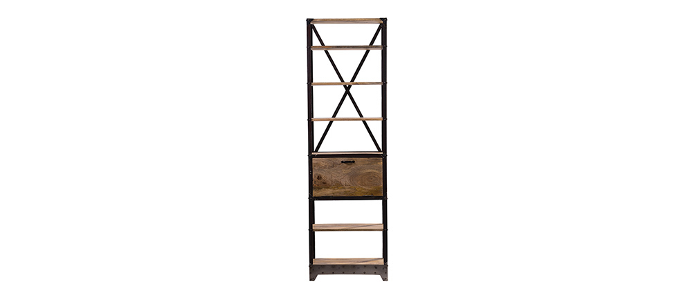 Industrielles Regal aus massivem Holz und Metall ATELIER Miliboo Etagere Aus Holz Und Metall ~ Industrielles Regal aus massivem Holz und Metall ATELIER Miliboo