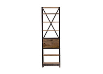 Industrielles Regal aus massivem Holz und Metall ATELIER