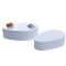 Kieself&ouml;rmige Designer Couchtische, wei&szlig; lackiert CAMILLE (2er Pack) 
